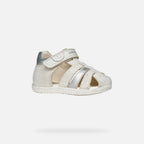Geox sandale fete cu scai 18-26 Macchia White/Silver
