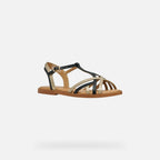 Geox sandale fete Karly 28-36 Black/Platinum