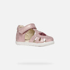 Geox sandale fete Macchia Baby 18-26 Light Rose cu inimioara