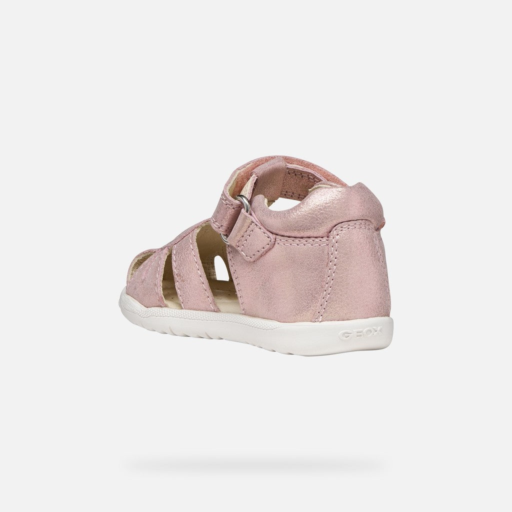 Geox sandale fete Macchia Baby 18-26 Light Rose cu inimioara