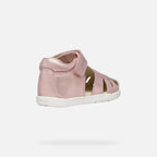 Geox sandale fete Macchia Baby 18-26 Light Rose cu inimioara