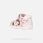 Geox sandale fete Zapito Baby 18-26 Light pink/White cu crabi