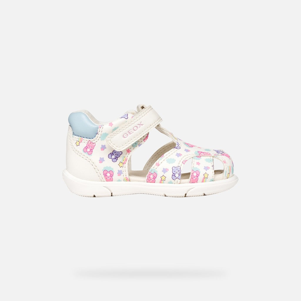 Geox sandale fete Zapito Baby 18-26 White/Light blue cu ursuleti Imagine secundară a produsului