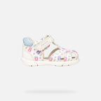 Geox sandale fete Zapito Baby 18-26 White/Light blue cu ursuleti