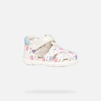 Geox sandale fete Zapito Baby 18-26 White/Light blue cu ursuleti