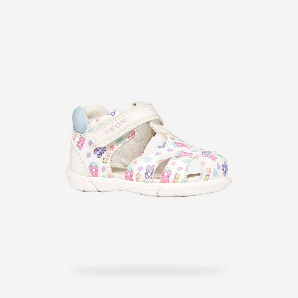 Geox sandale fete Zapito Baby 18-26 White/Light blue cu ursuleti