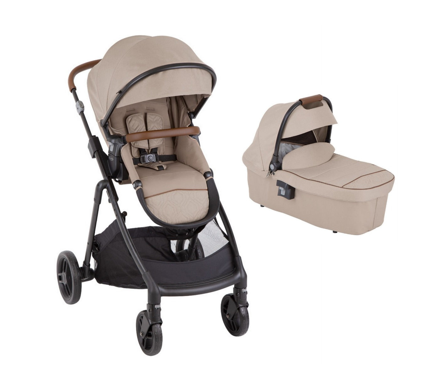 Graco carucior 2in1 Near2Me pentru 0m+, Oatmeal Imagine principală a produsului