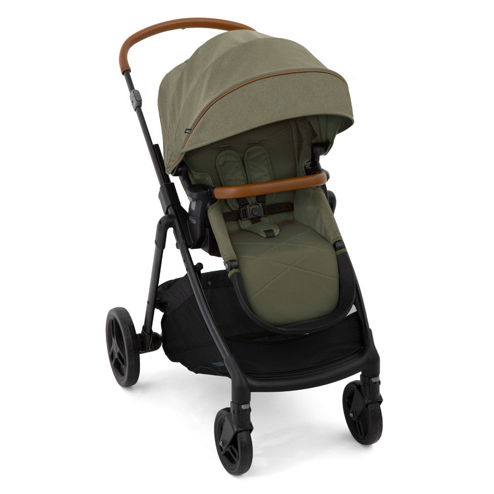 Graco carucior 3in1 Near2Me pentru 0m+, Khaki cu scoica Midnight Imagine secundară a produsului