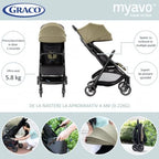 Graco carucior sport Myavo cu husa detasabila 0m+ Steeple Gray