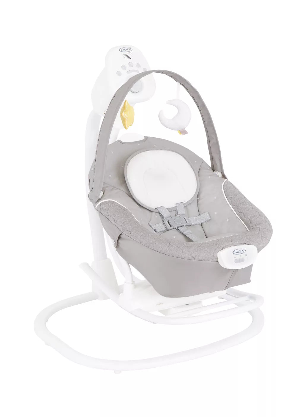 Graco leagan electric 2in1 SoftSway magnetic motion cu vibratii 0m+ Starlight Imagine principală a produsului