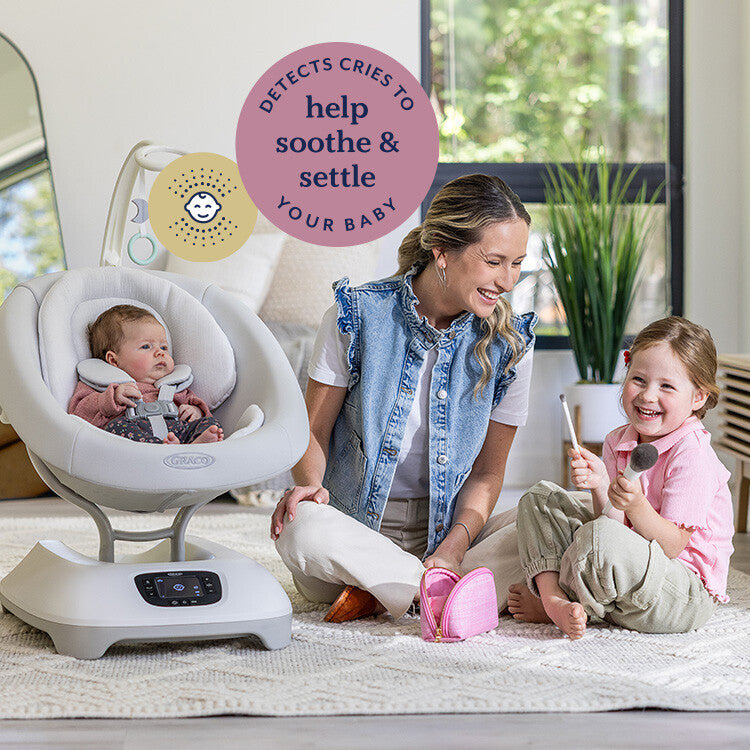 Graco Leagan electric cu vibratii si detectare plans Eluma Sway 0m+ Alb Rori