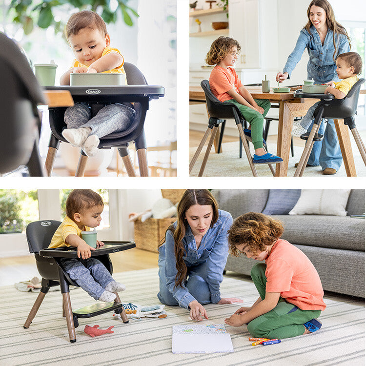 Graco Scaun de masa 3in1 Presti  6m+ Charcoal