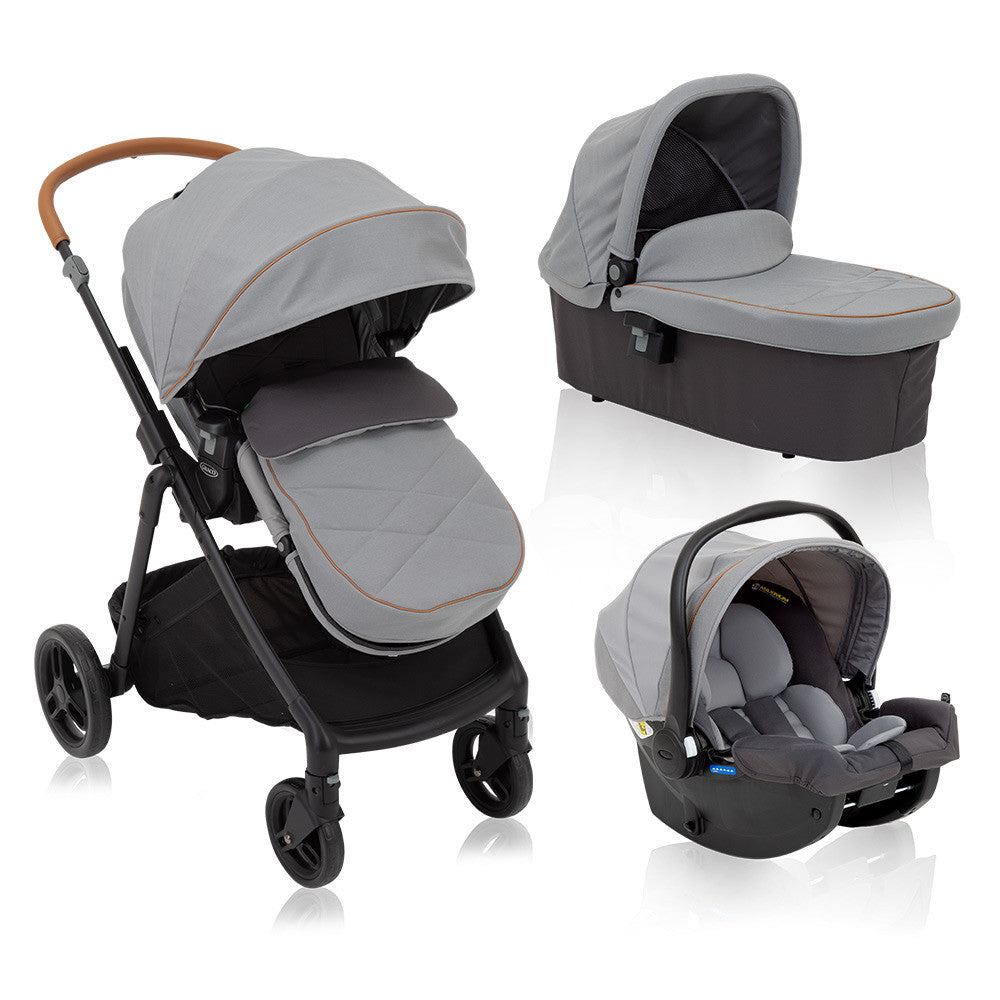 Graco carucior 3in1 Near2Me pentru 0m+, Steeple Grey 01