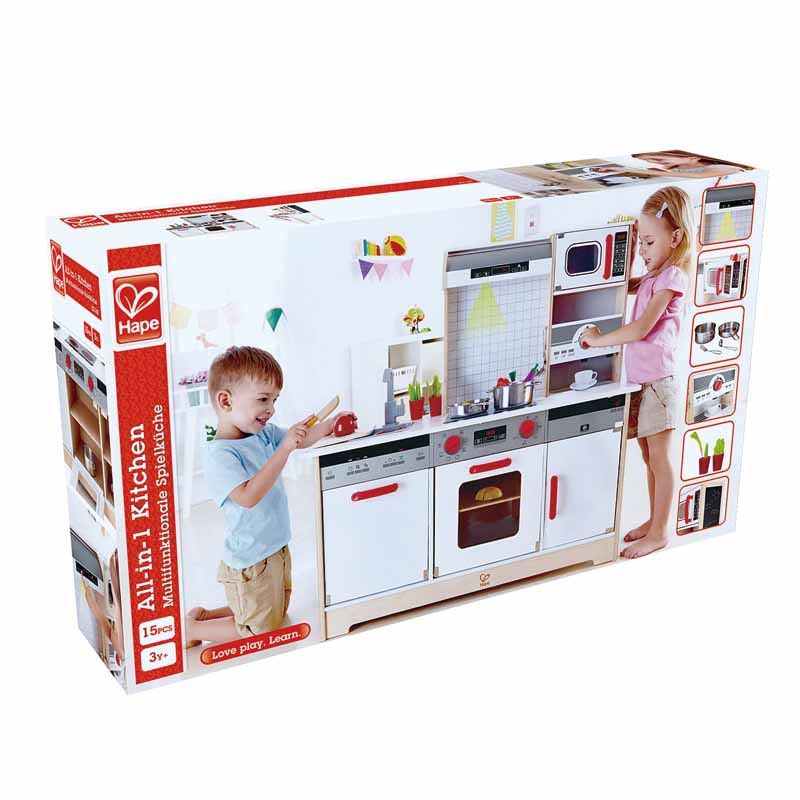 Hape jucarie din lemn bucatarie complecta All-in-1 Kitchen 3 ani+