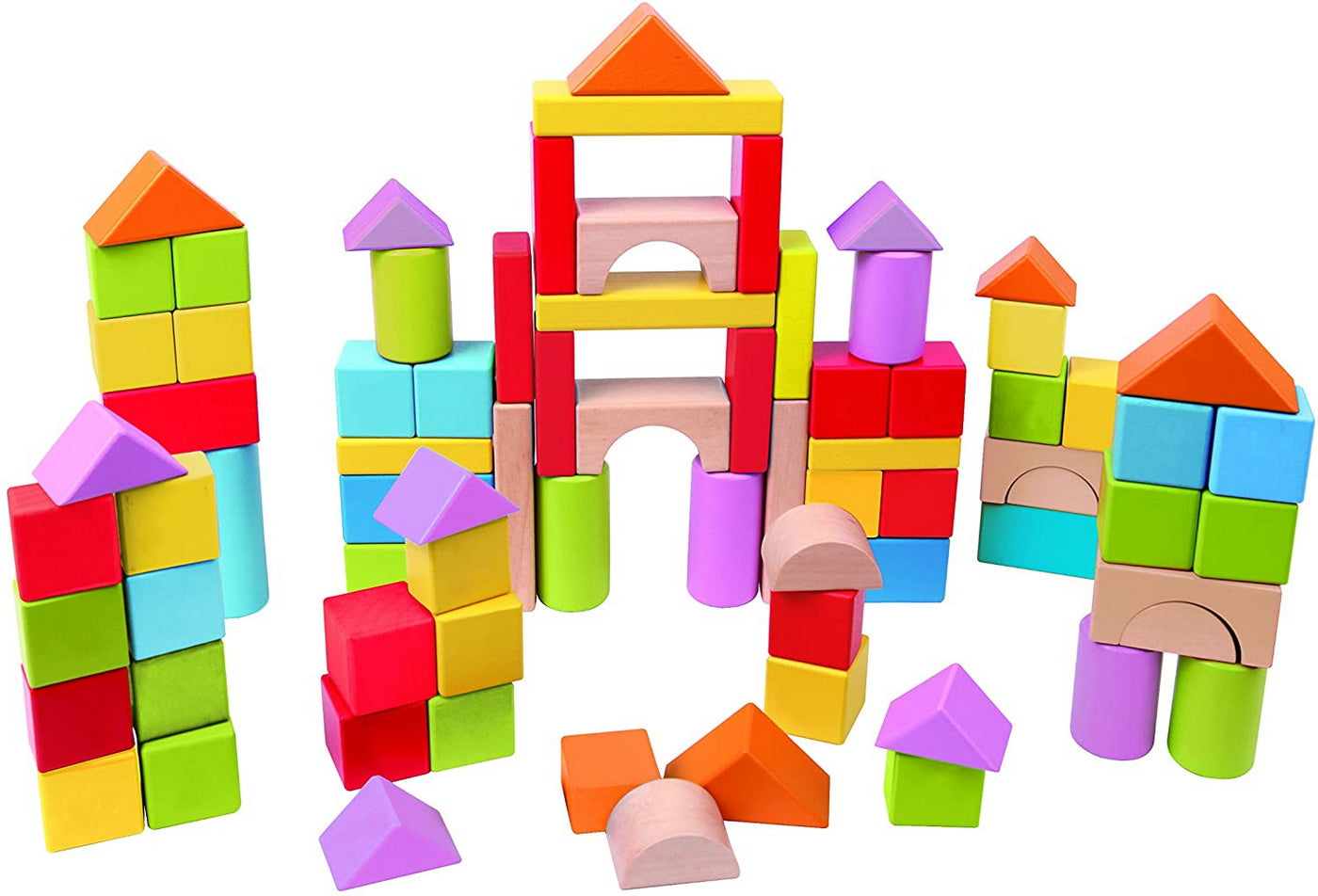 Hape Cuburi de lemn 101 piese 12m+
