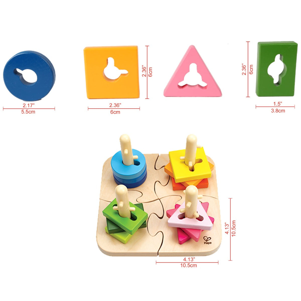 Hape jucarie 16 piese Puzzle Creativ 18m+