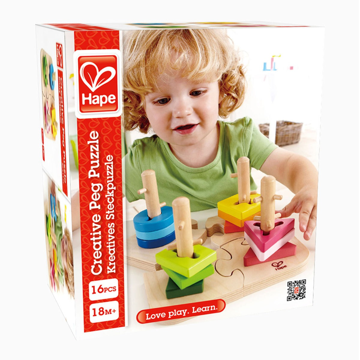 Hape jucarie 16 piese Puzzle Creativ 18m+