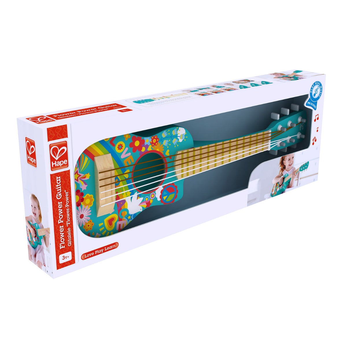 Hape jucarie chitara Flower Power 3 ani+