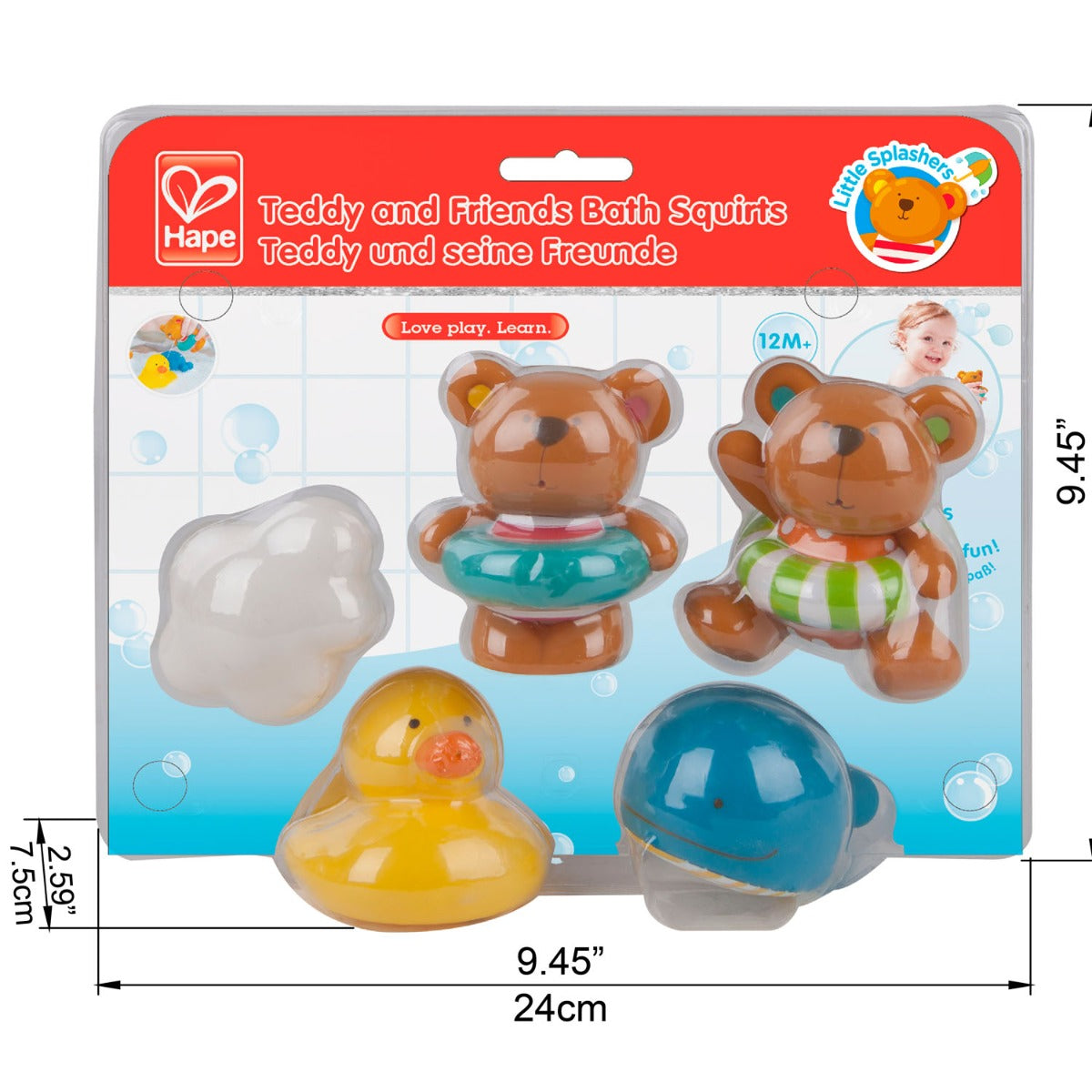 Hape jucarie de baie 12m+ Teddy si prietenii