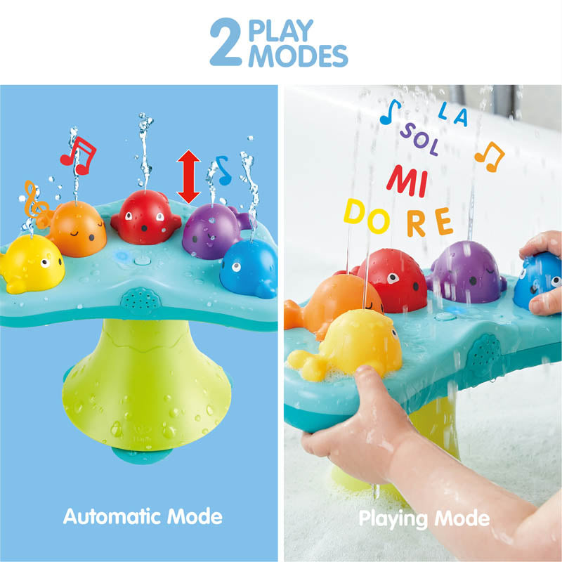 Hape jucarie de baie fantana muzicala cu balenute 18m+
