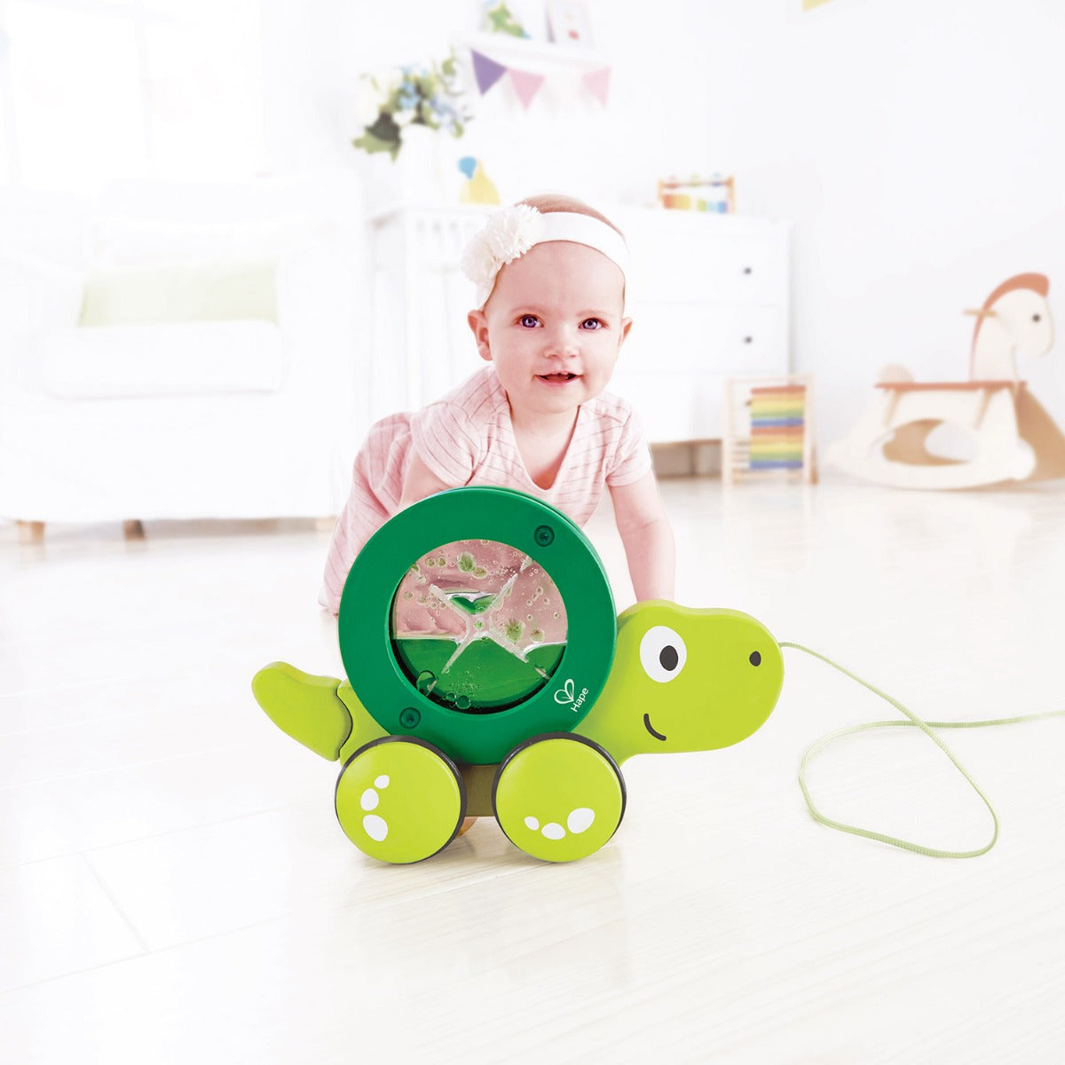 Hape jucarie de tras 12m+ Broscuta plimbareata Tito
