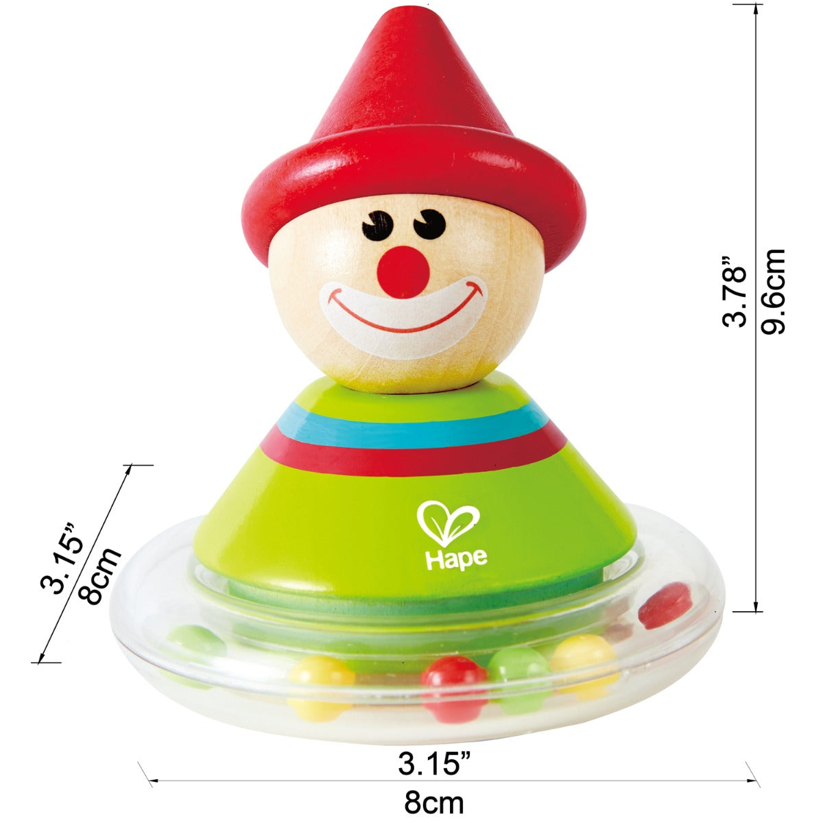 Hape jucarie din lemn hopa mitica clovnul Ralph 0m+