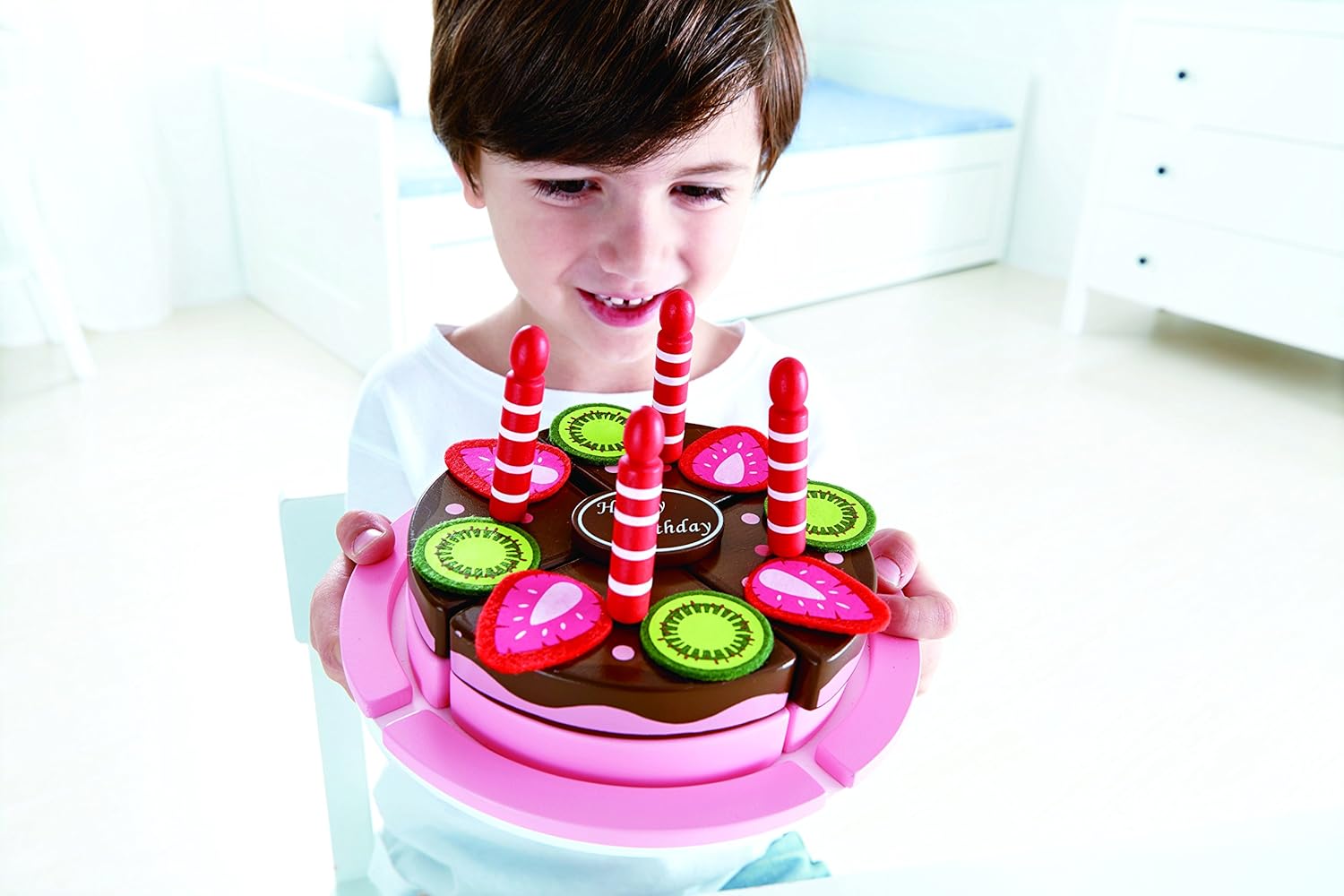 Hape jucarie din lemn tort cu 2 arome 3 ani+