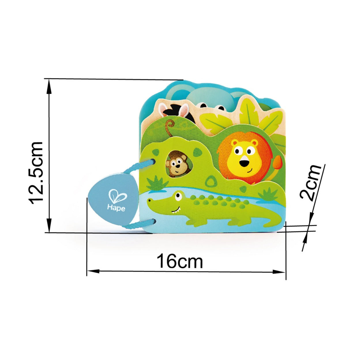 Hape jucarie lemn carticica 10m+ Animalute salbatice
