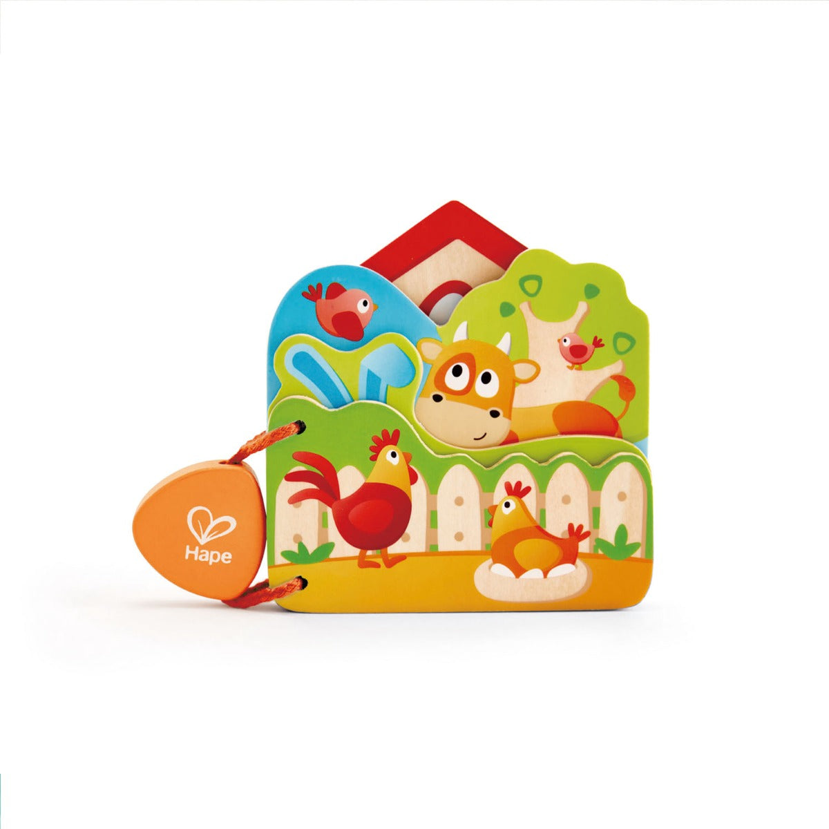 Hape jucarie lemn carticica 10m+ Ferma animelelor