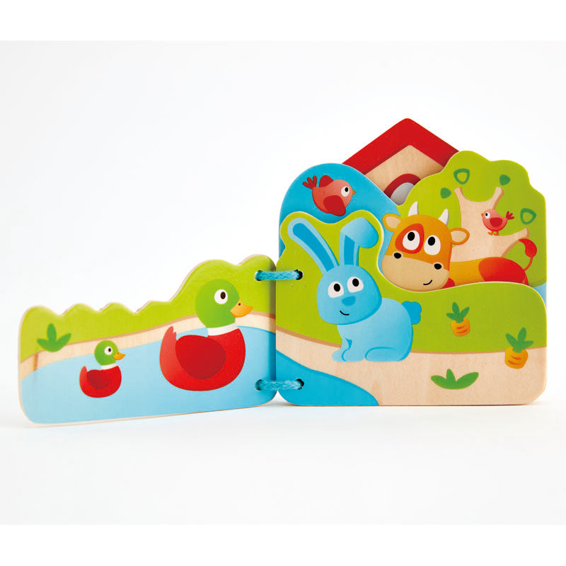 Hape jucarie lemn carticica 10m+ Ferma animelelor