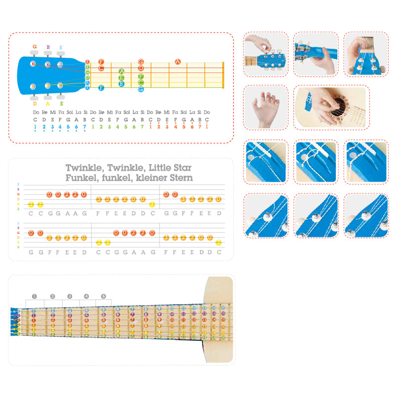 Hape jucarie muzicala chitara 3 ani+ Blue Lagoon