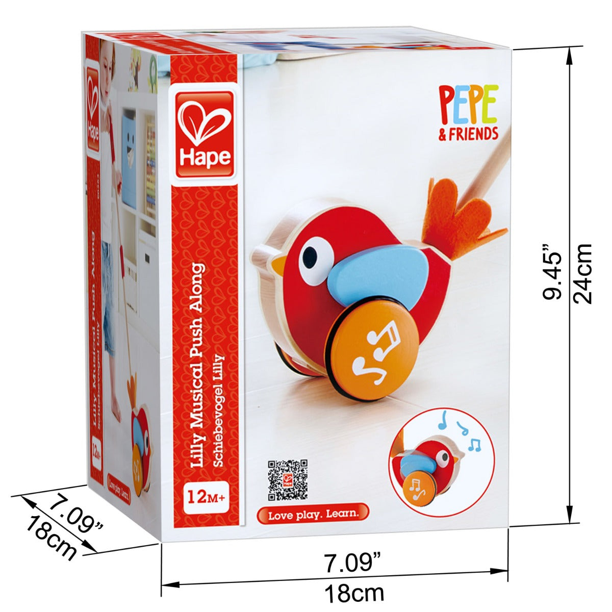 Hape jucarie muzicala impinge si mergi 12m+ Pasarea Lilly