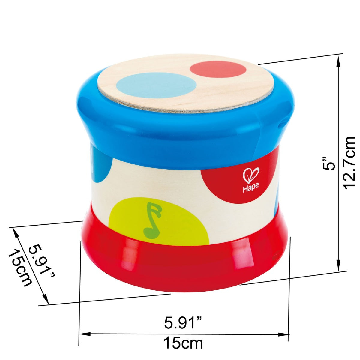 Hape jucarie muzicala Mini toba 6m+