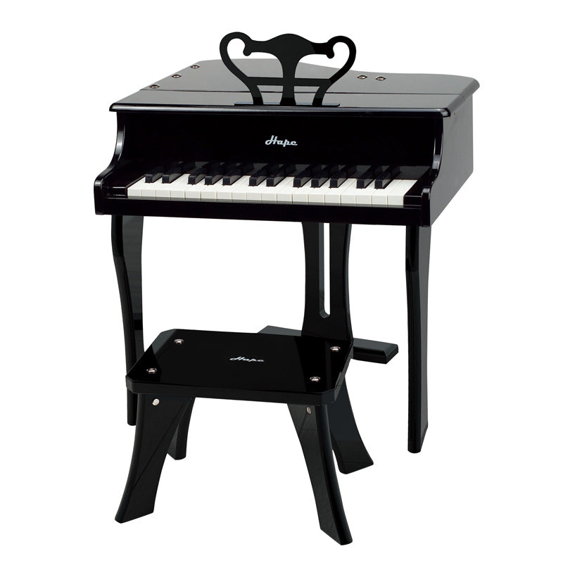 Hape jucarie muzicala pian cu scaun 3 ani+ Happy Grand Piano Black