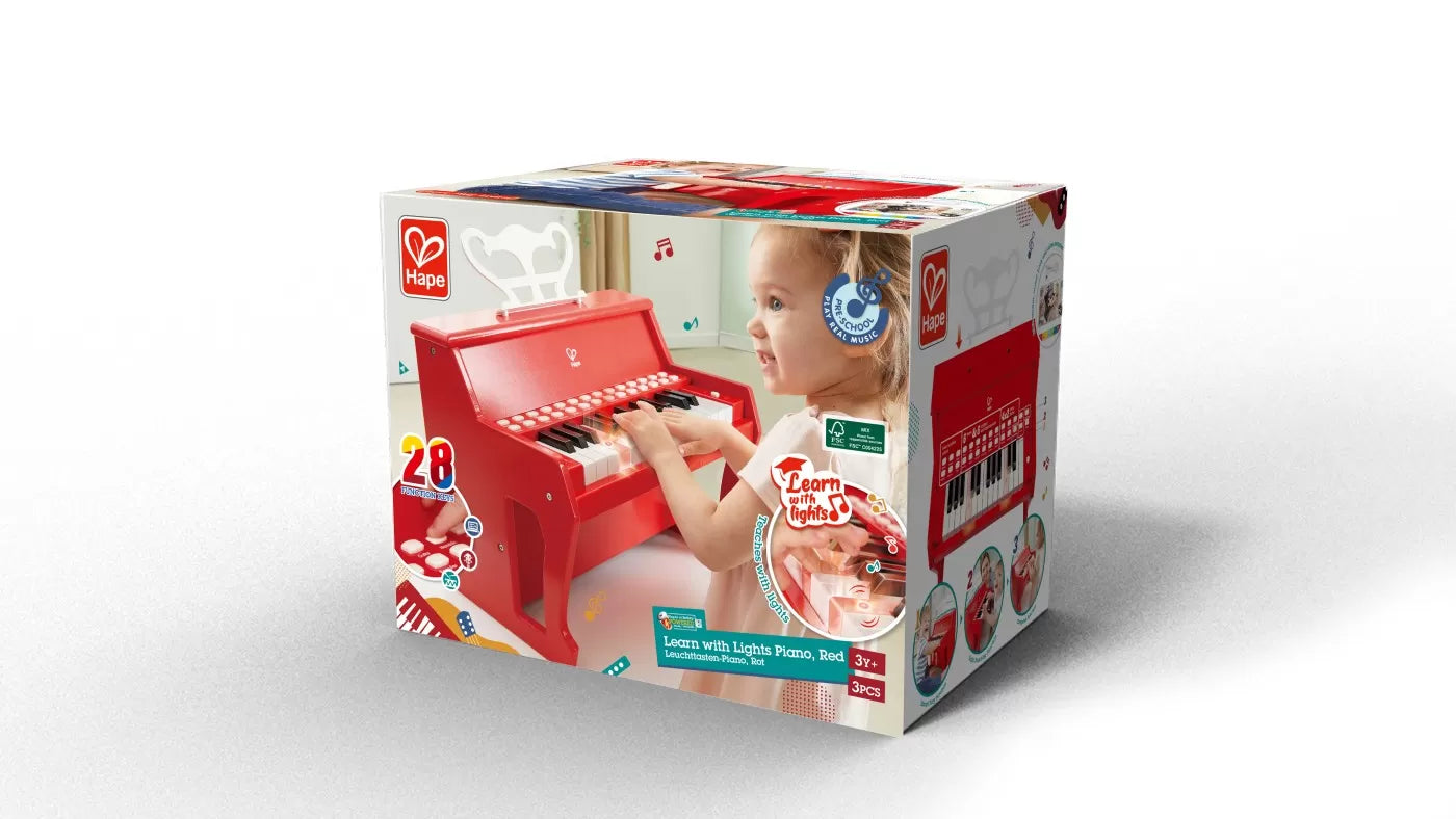 Hape jucarie muzicala Pian electronic cu lumini 3 ani+