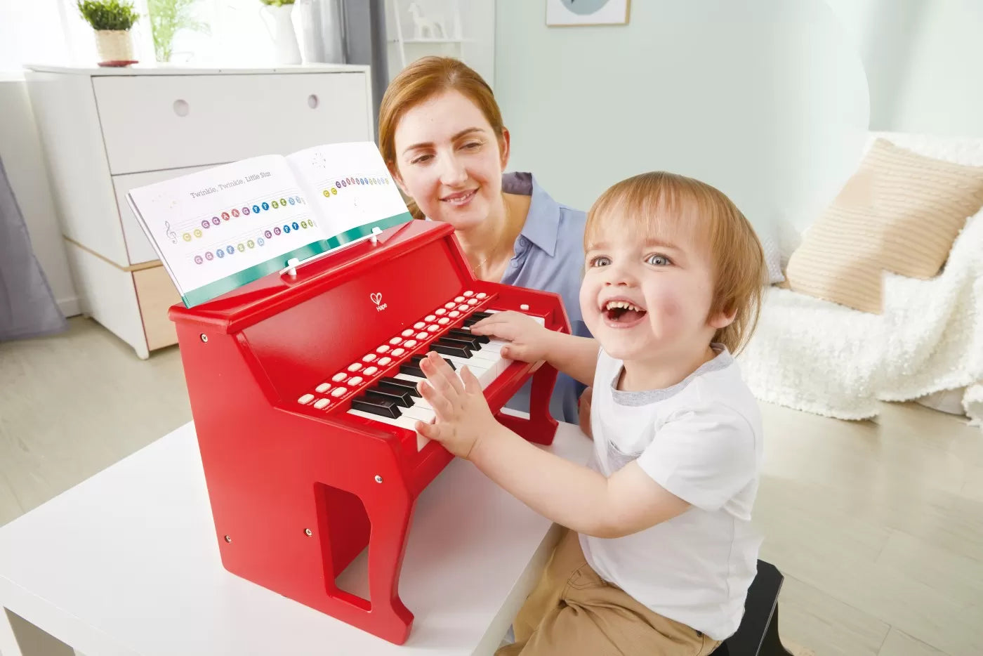 Hape jucarie muzicala Pian electronic cu lumini 3 ani+