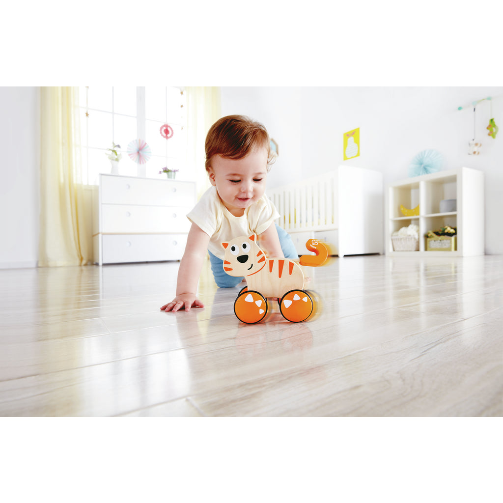 Hape jucarie Push&Go12m+ Pisica Dante 