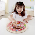 Hape jucarie puzzle rotund cu 2 fete 4 ani+