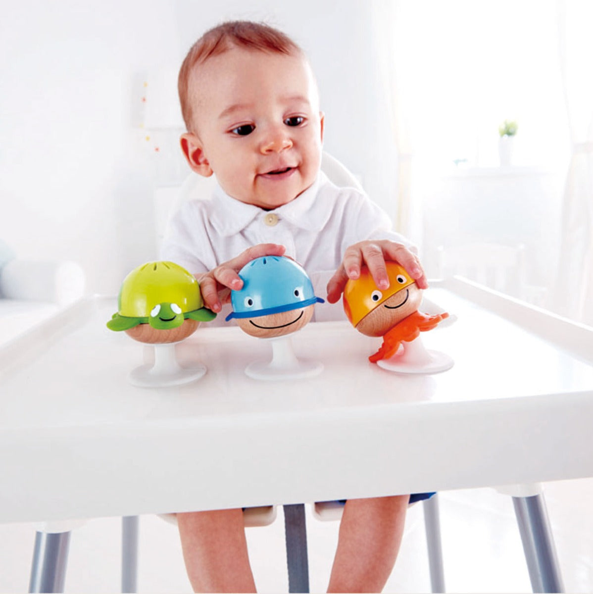 Hape jucarie set 3 zornaitoare muzicale cu ventuza 0m+