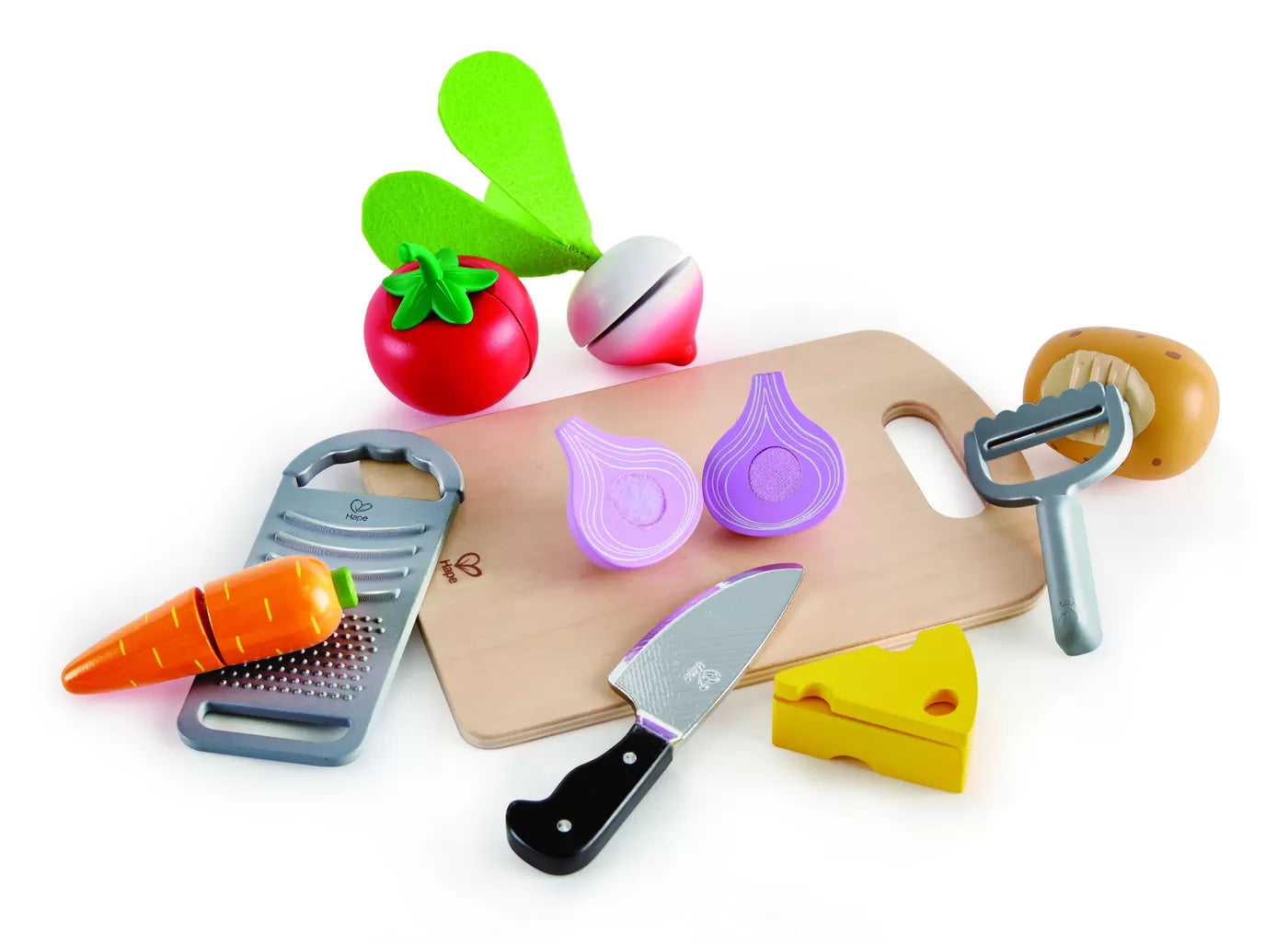 Hape jucarie set pentru curatare si taiere legume 3 ani+