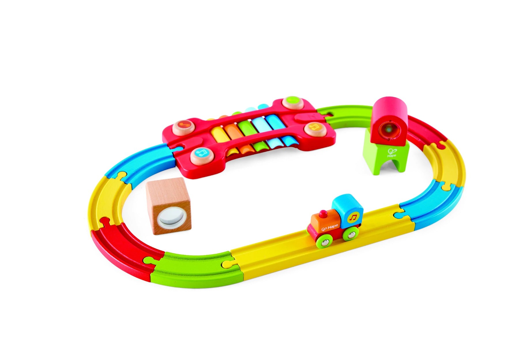 Hape jucarie Sina de tren senzoriala 18m+