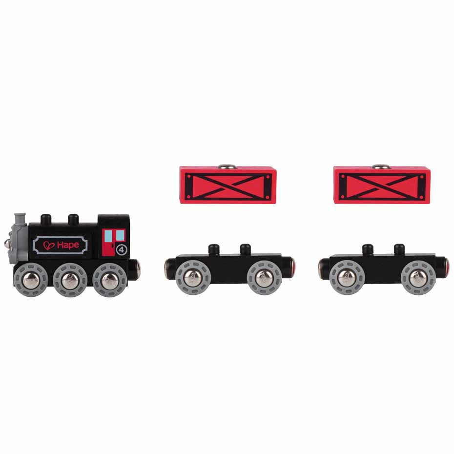 Hape jucarie tren de marfa pe aburi 3 ani+