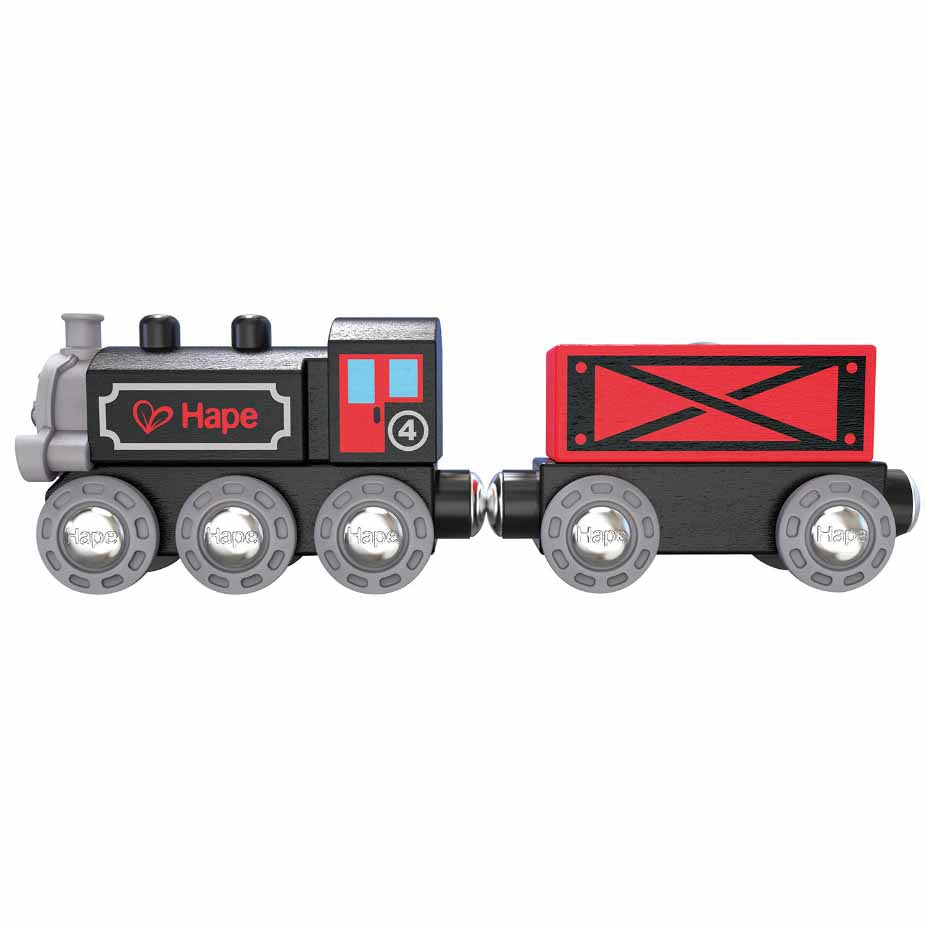 Hape jucarie tren de marfa pe aburi 3 ani+