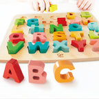 Hape puzzle din lemn 3 ani+ Alfabet Chunky