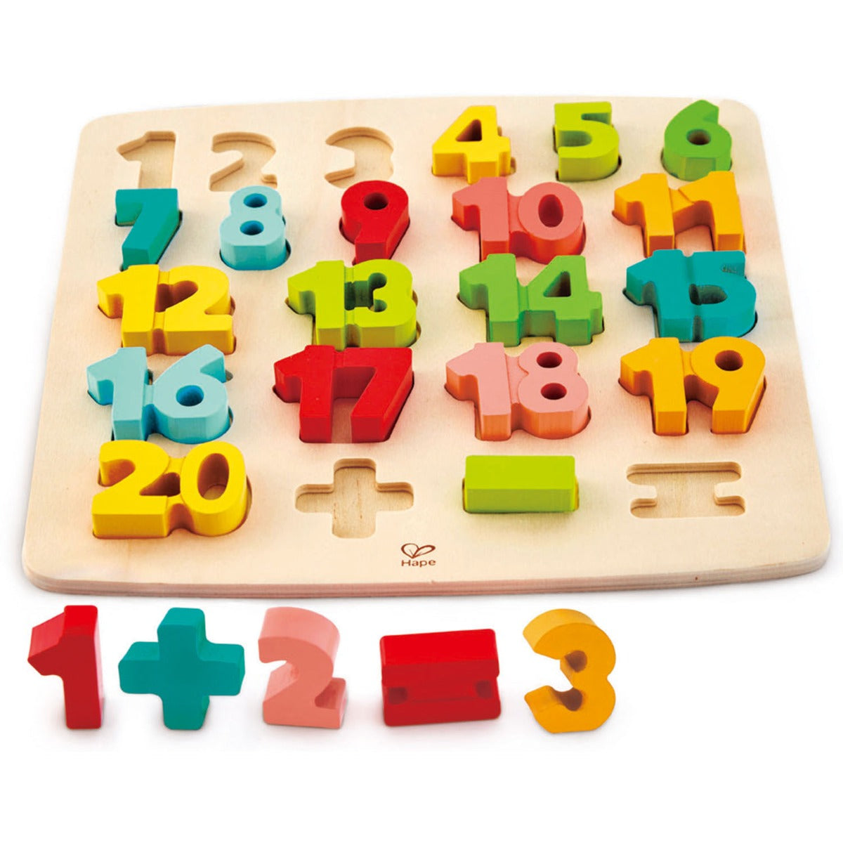 Hape puzzle din lemn 3 ani+ Matematica Chunky