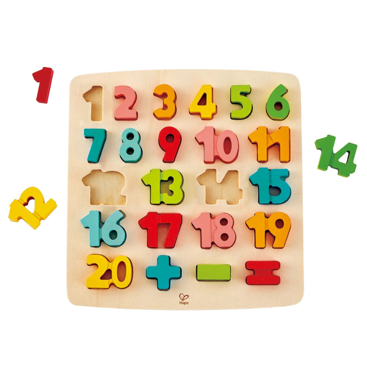 Hape puzzle din lemn 3 ani+ Matematica Chunky