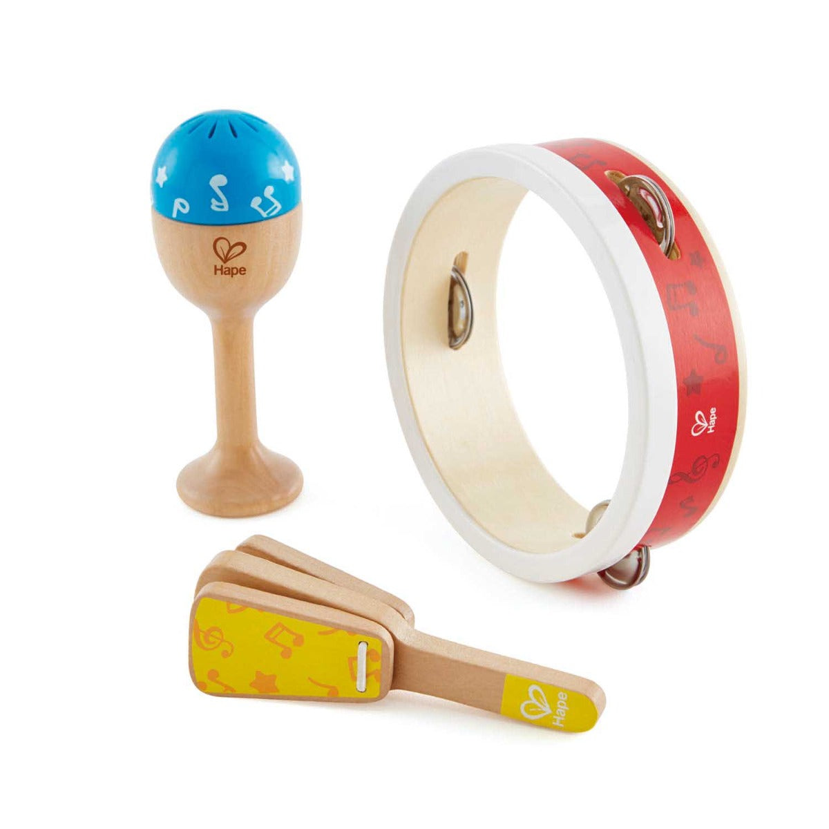 Hape set 3 piese de instumente muzicale 12m+