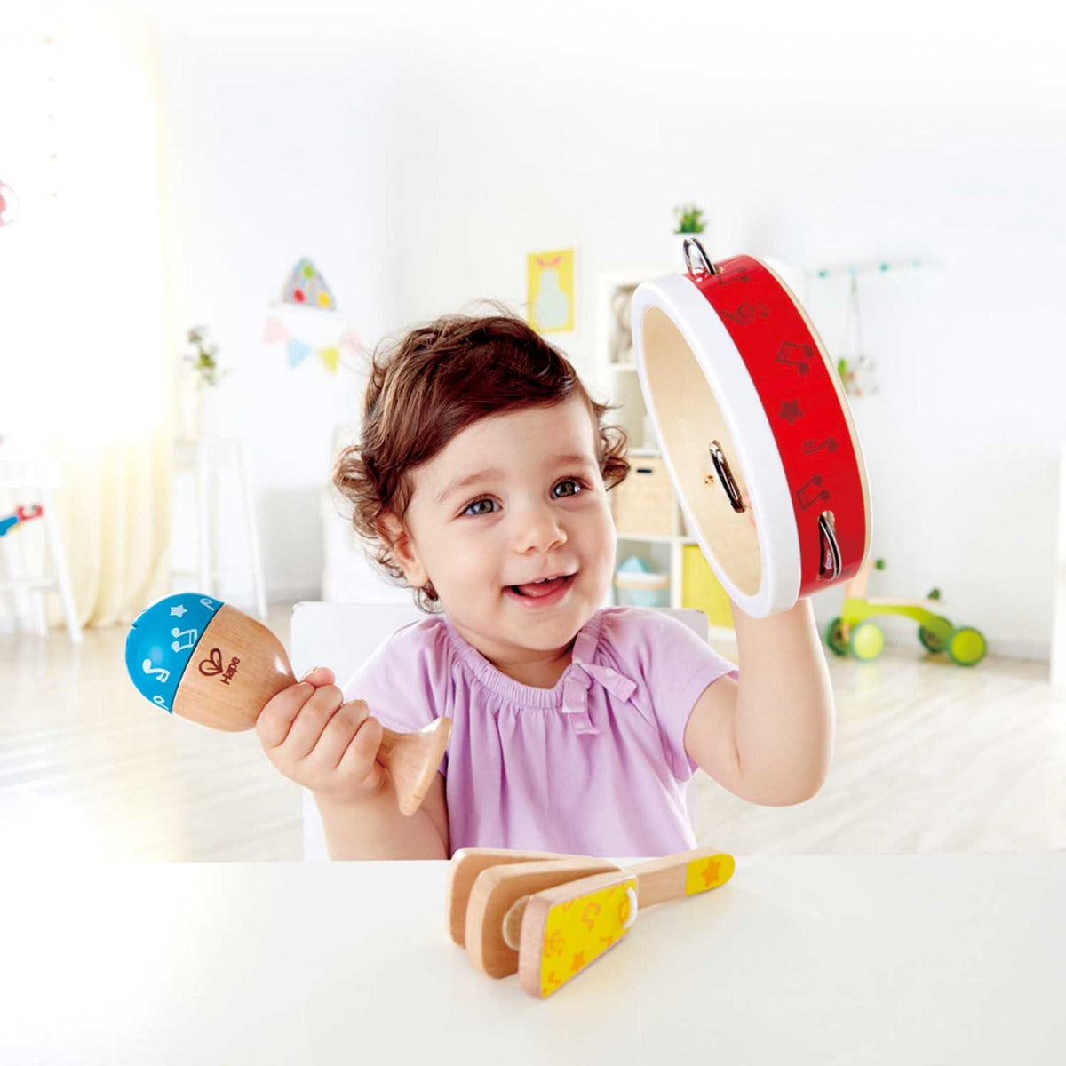 Hape set 3 piese de instumente muzicale 12m+