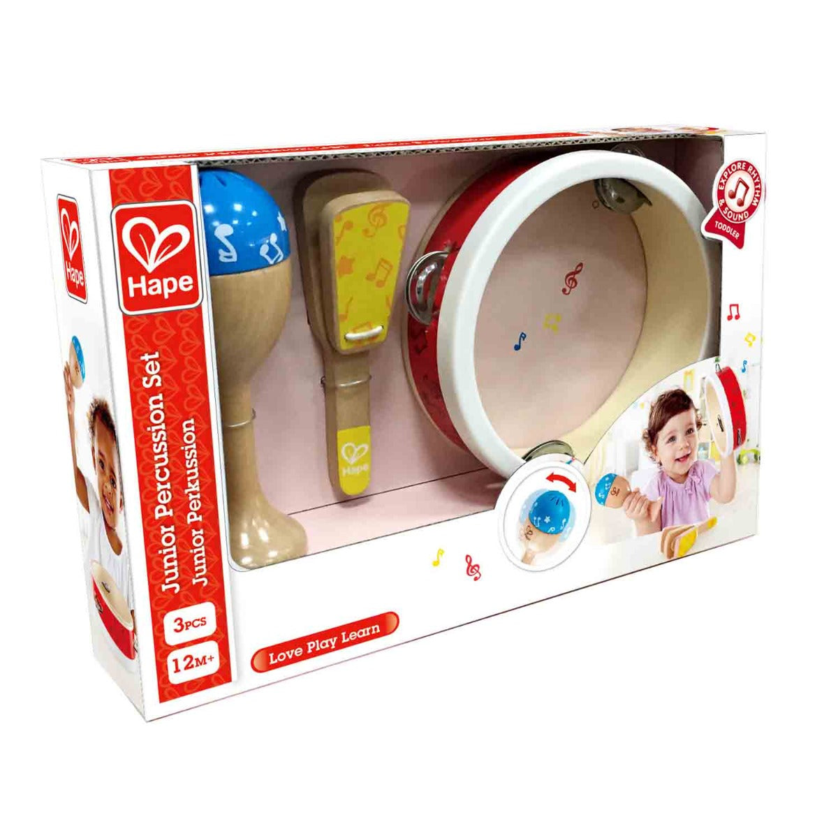 Hape set 3 piese de instumente muzicale 12m+