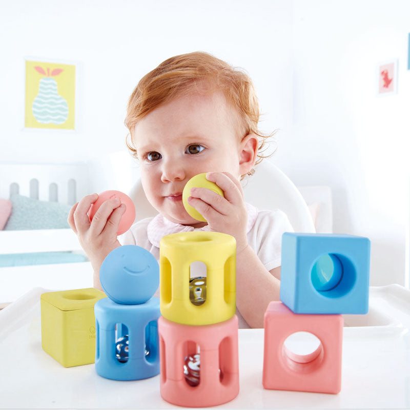 Hape set 3 zornaitoare forme geometrice 0m+